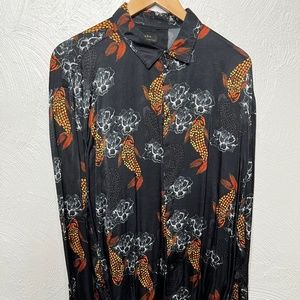 Zara Mens Satin Dress Shirt